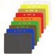 Color-Coded Horizontal Badge Holder With Solid Color Background With Slot & Chain Holes - Blue - Pack of 100
