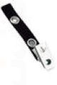 Strap Clip - Color Vinyl W/ Metal Bulldog Clip - Black - Pack of 100