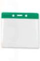 Color-Coded Vertical Badge Holder W/Color Frame - Green - Pack of 100