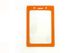 Color-Coded Vertical Badge Holder W/Color Frame - Orange - Pack of 100 