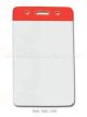 Color-Coded Vertical Badge Holder W/Color Frame - Red - Pack of 100